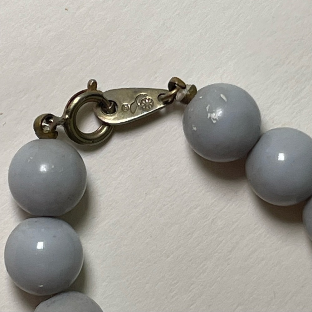 Vintage 1980s Gray Beaded Necklace - Picture 5 of 6